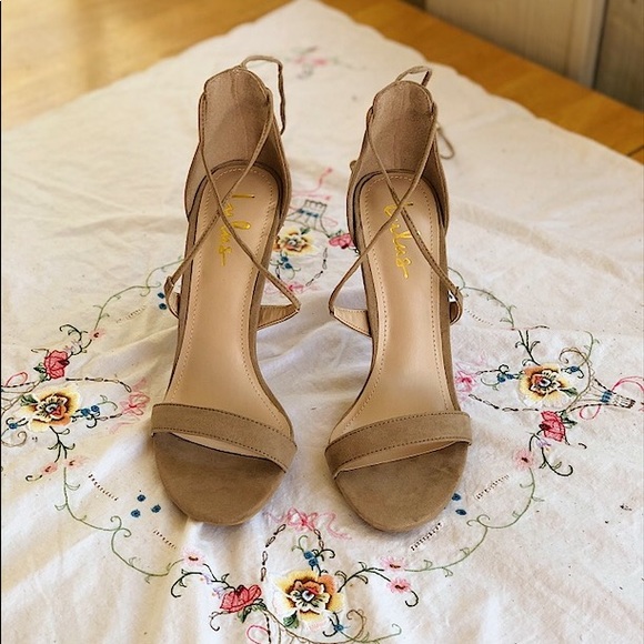 Lulus Shoes - NWOT Lulu’s Lace Up Suede Heels